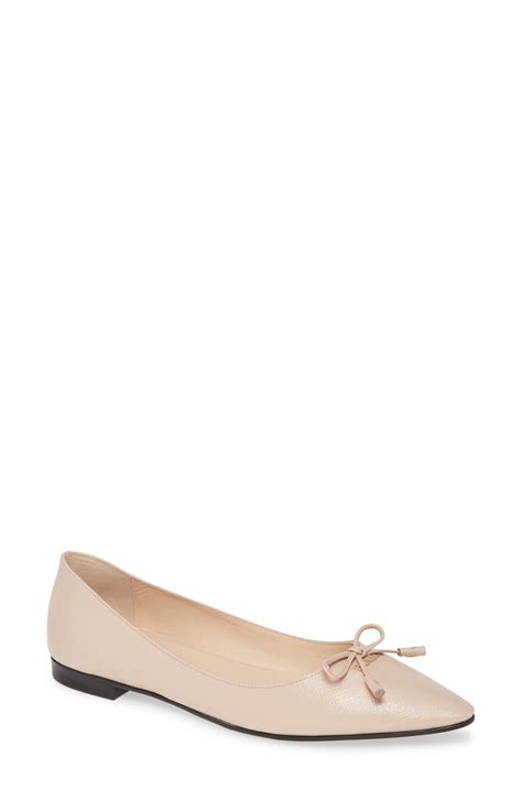 prada bow logo pointed toe flat|prada loop pointed toe flat.